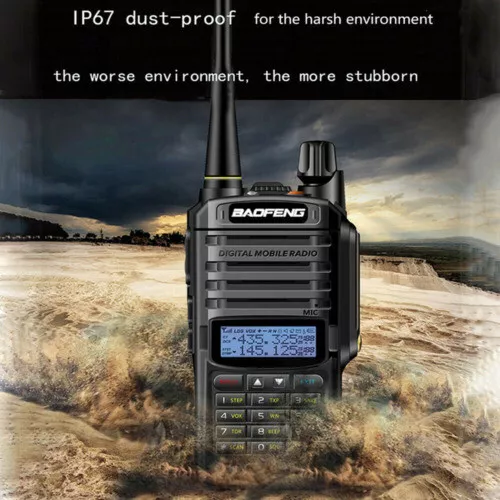 Baofeng 9R Plus 18W Wasserdichte VHF/UHF Walkie Talkie Two Way Radio Kombination
