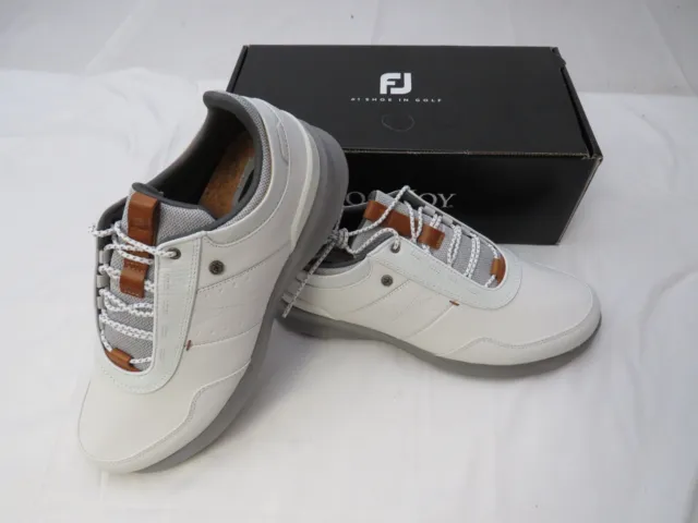 NEW MEN'S SPIKELESS FootJoy Stratos Golf Shoes (White) Size US 8.5 ...