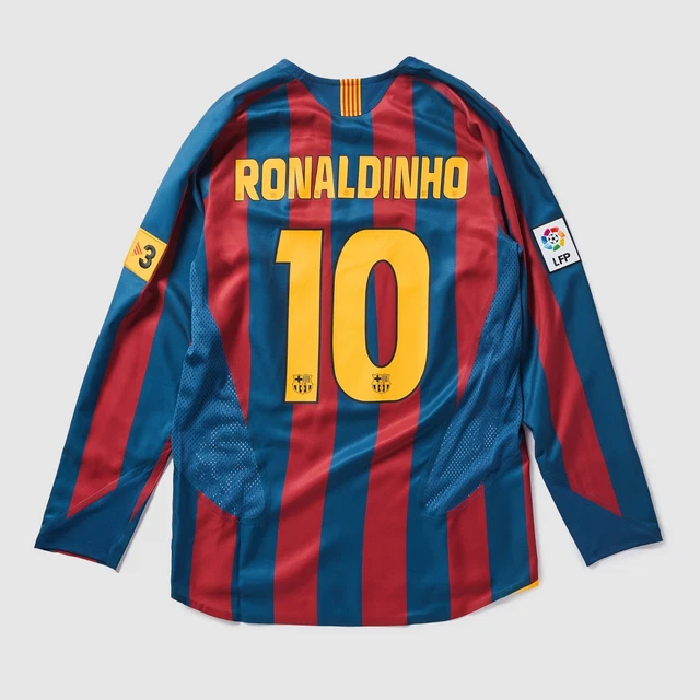 Maillot FC Barcelone Extérieur 2004-2005 – Nike – N°10 Ronaldinho – Taille M