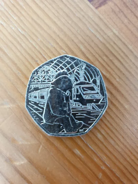 Rare 50p coin UK- Paddington Bear at the train station 2018