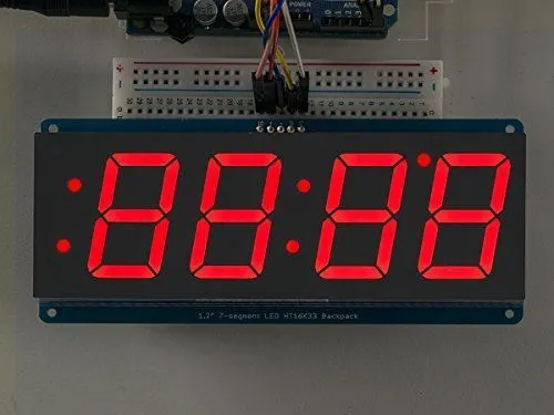 Adafruit 1.2" 4-Digit 7-Segment Display w/I2C Backpack - Red [ADA1270]