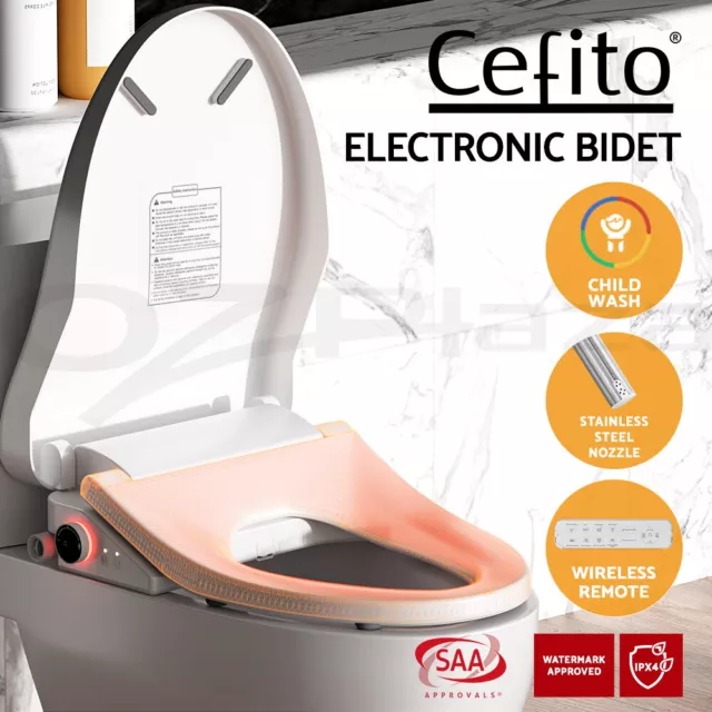 Cefito Bidet Electric Toilet Seat Cover Electronic Auto Smart Spray Remote