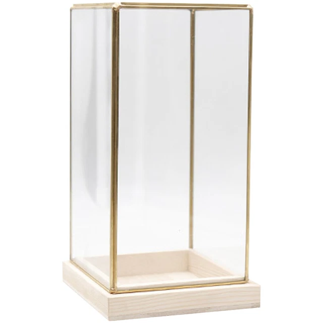 Lot De 2 Vitrines Anciennes En Verre Et Bois Pour Poupée – Présentoir De Collection