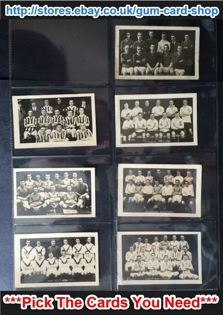 Pluck (Periodical) Famous Football Teams 1922 (G) *Pick The Cards You Need*