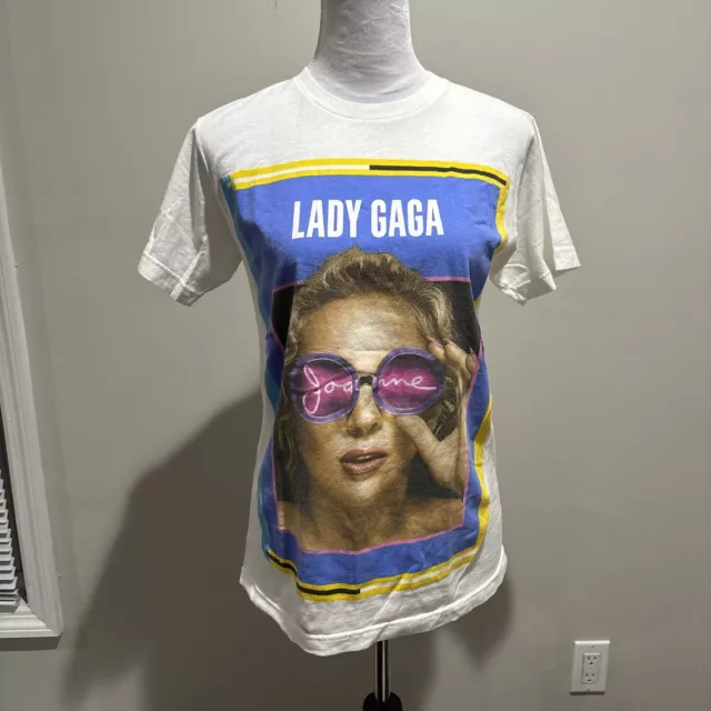 Lady Gaga Official Joanne World Tour Concert 2017 Graphic T-Shirt White Small