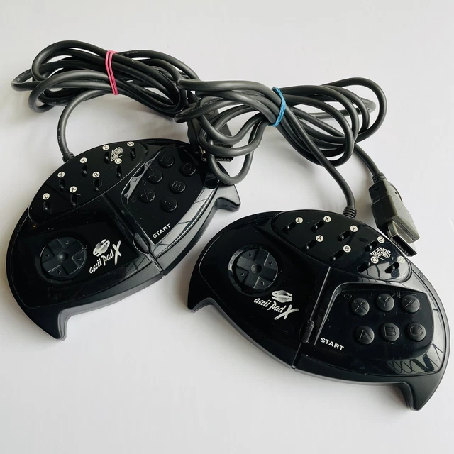 SS ASCII PAD X Sega Saturn dedicated controller Black [Set of 2] Made ...