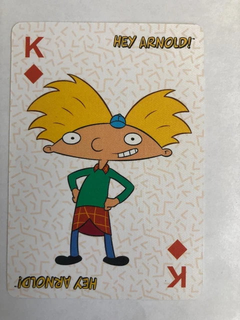 HEY ARNOLD NICKELODEON Kids Cartoon Children Boy Swap Playing Card KING ...