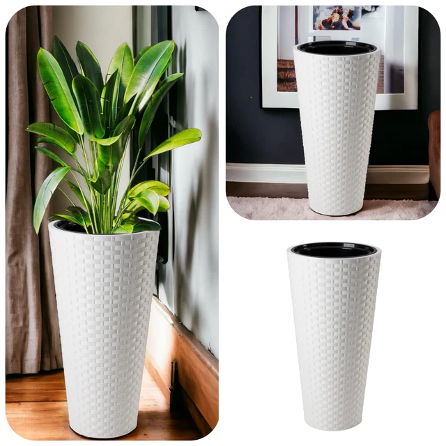 Vaso di fiori rotondo - Sabbia - 29,5 cm - Crema - - Garden Seeds