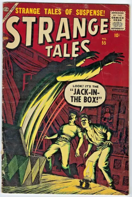 Strange Tales #55 1957 Very Good+ (4.5) Everett Cover Joe Maneely Art Stan Lee