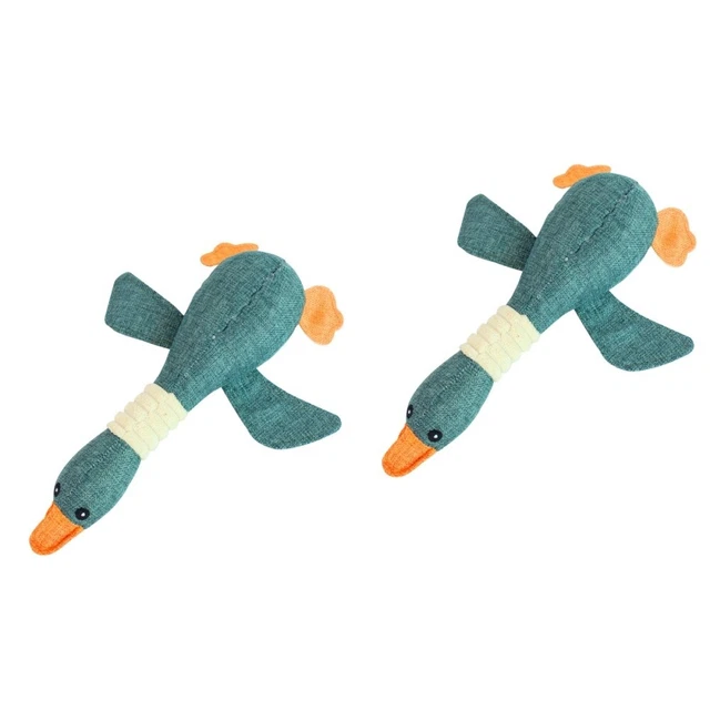 2 stücke Cartoon Pet Hunde Katzen Spielzeug Beißung Kau Sound Spielzeug Duck