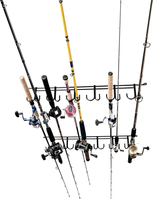 Rack'Em Fishing Rod Racks - Pole Pack of 1, 12-Pole Overhead Rack