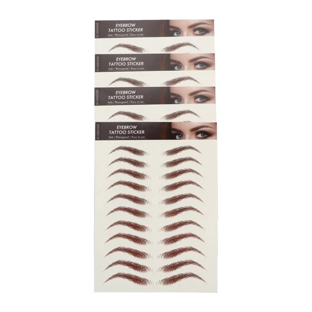 4 Sheets Transfer Stickers Waterproof Eyebrow Miss Natural Tattoo Peel off