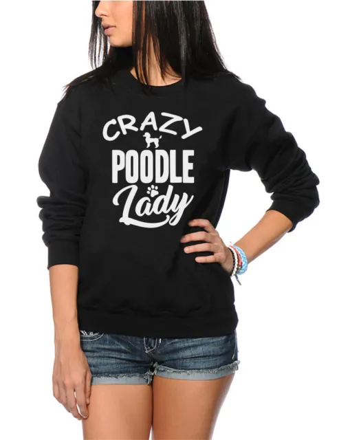 Crazy Poodle Lady - Dog Puppy Pet Gift  Kids Sweatshirt