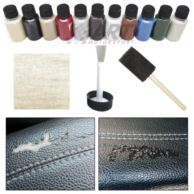 Cuero líquido + pincel + tela para reparación de asiento coche sillín cuero moto