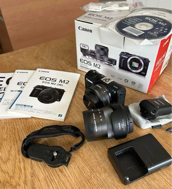 CANON EOS M2 Mirrorless Camera Dual Lens Kit 18-55mm & 22mm