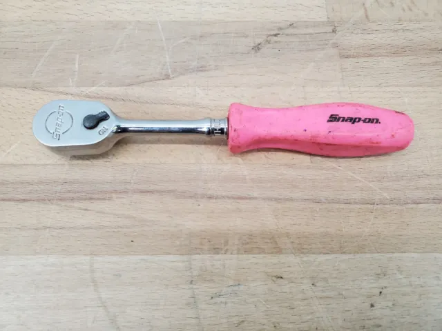 SNAP ON  THLD72  1/4" Drive  Hard Grip Ratchet (Pink)  USA