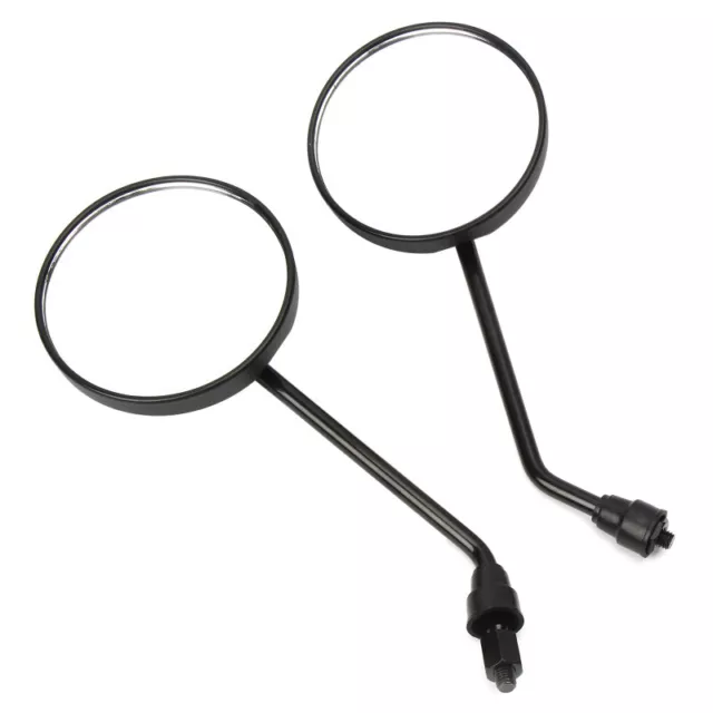 Pair Rear View Mirrors 8mm Black for Motorcycle Push Bike Scooter Dirt ATV bike 2