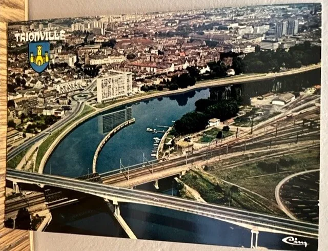CPA 57 Aerial View of Thionville, the Moselle and the Highway Bridge