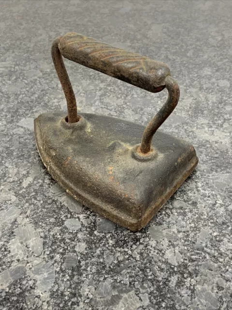 Vintage Antique Number Seven 7 Heavy Cast Iron Clothes Iron Door Stopper Stop