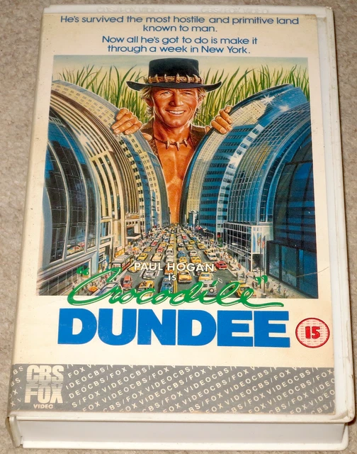 PAUL HOGAN CROCODILE DUNDEE Linda Kozlowski CBS FOX BIG BOX VHS Comedy
