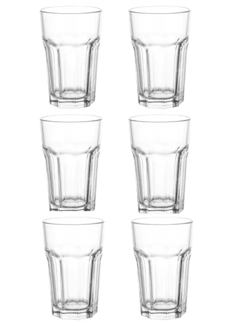 Ikea POKAL Glass Clear glass 350ml Set Of 6 Drinking Milkshake Tumbler Glasses