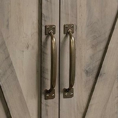 Better Homes  Gardens Modern Farmhouse Library Bookcase with Doors, Rustic Gray 6