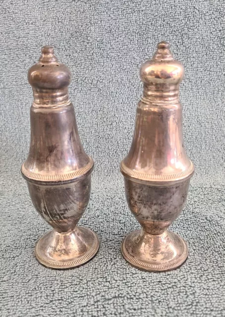 Vintage Duchin Weighted Sterling Silver Salt and Pepper Shakers 5.5 inches tall