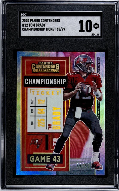 2020 Panini Contenders #12 Tom Brady Championship Ticket #/99 SGC 10 GM