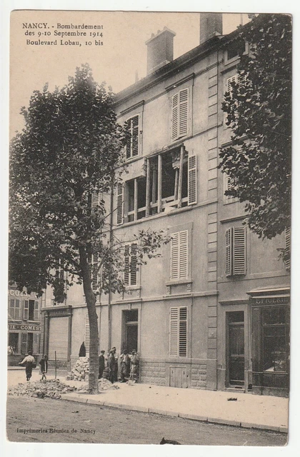 NANCY - Meurthe & Moselle - CPA 54 - Bombardements Guerre 10 bis Boulevard Lobau