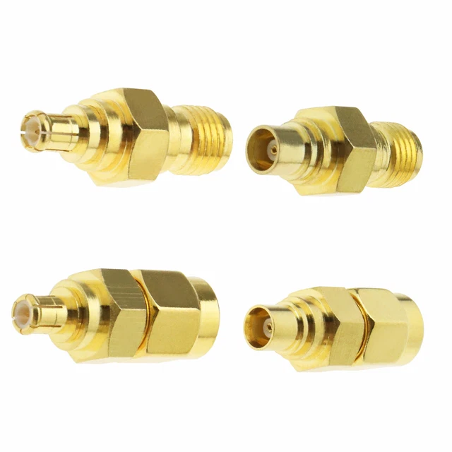 4x MCX-SMA-Adapter SMA-Buchse auf MCX-Buchse / SMA-Stecker auf MCX-Buchse