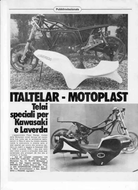 advertising Pubblicità MOTOPLAST -ITALTELAR 77 MAXIMOTO VINTAGE MOTORCYCLE PARTS