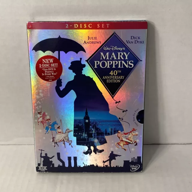 Walt Disney Mary Poppins- 40th Anniversary 2-Disc Set Original Movie  (DVD) NEW