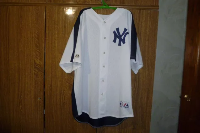 Rare New York Yankees Majestic MLB USA Vintage Jersey Shirt Baseball Hip Hop XL