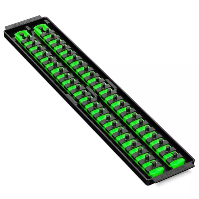Ernst 8483 GR Socket Boss High Density Tray 2- 18" Rails ¼" Clips - Green