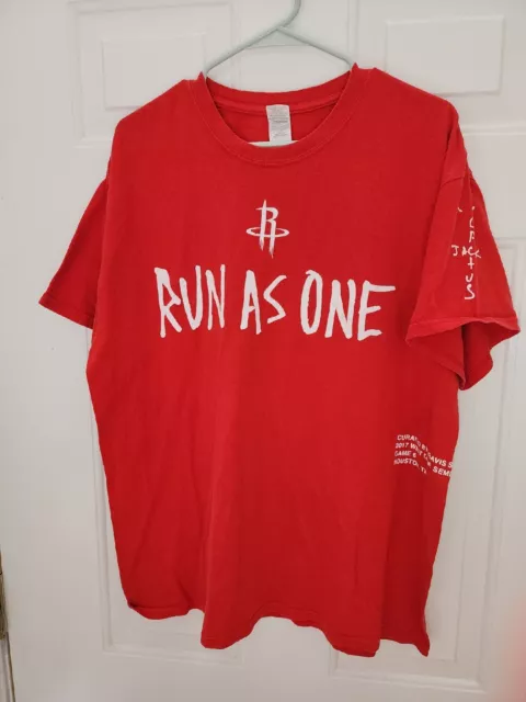 Travis Scott Houston Rockets “Run As One” Shirt XL