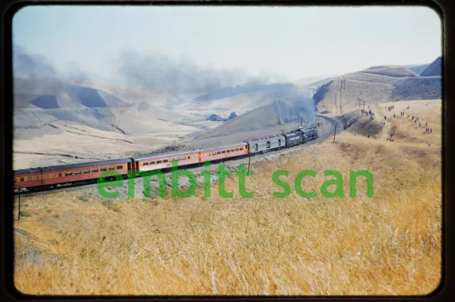 Original Slide, SP Southern Pacific Steam Daylight Excursion Train Action, 1958