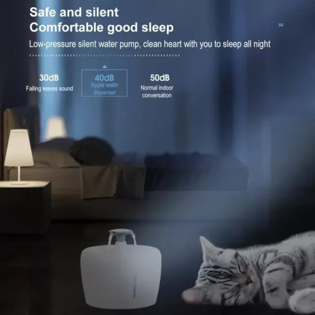 Fontaine à Eau pour Chat 2.5L Silencieuse pour chats avec LED 3