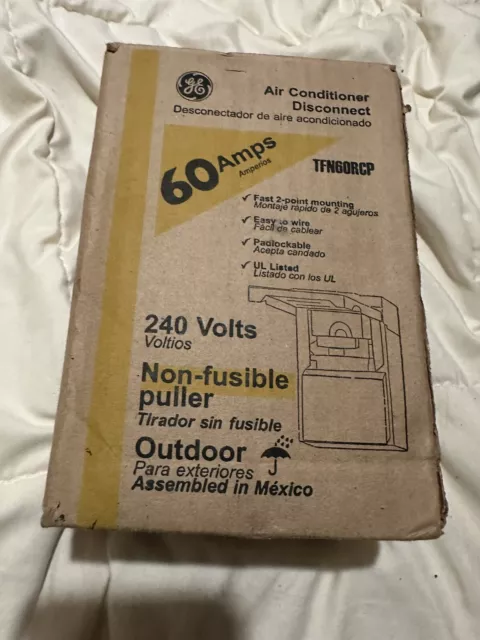 GE Non-Fusible Metal Air Conditioner Disconnect 60 Amp  240VOLT -- NEW IN BOX