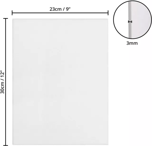 7 Blank Artist Canvas Set 23x30cm Large Plain Painting Boards Stretched/Framed