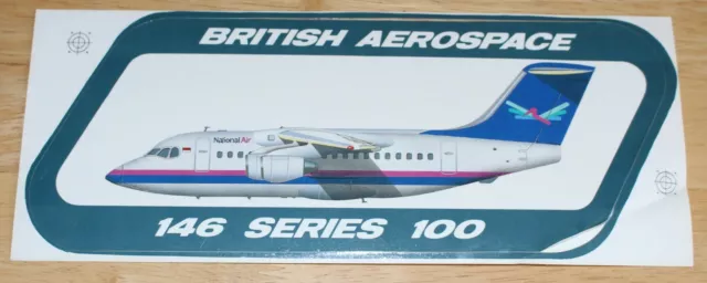 Large National Air (Indonesia) BAe British Aerospace 146-100 Airline Sticker