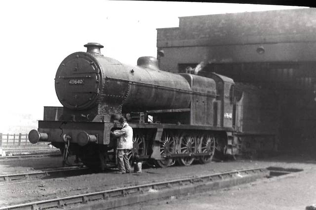 35MM RAILWAY NEGATIVE Br Steam Loco Class 7F 49640 At Aintree Mid 50,S ...