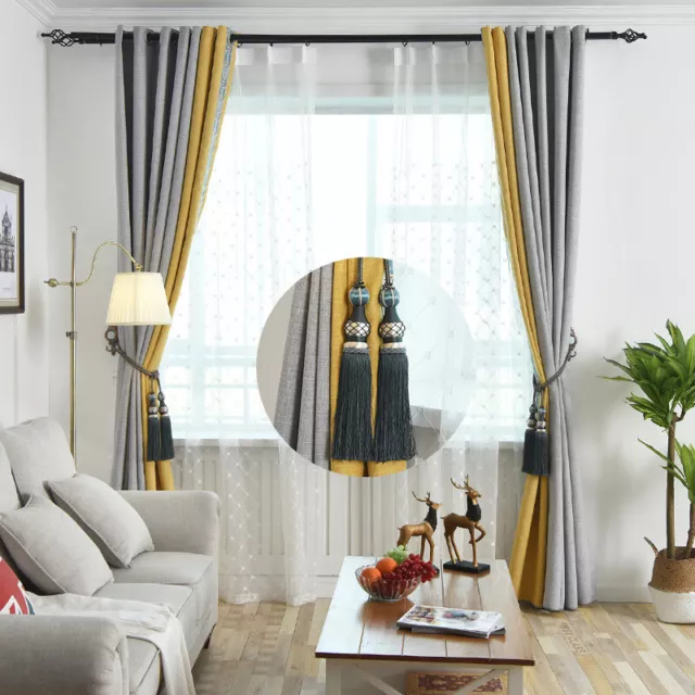 1 Pair Luxury Tassel Curtain Rope Tieback HoldBacks Tie Backs Home Decor 75cm 3