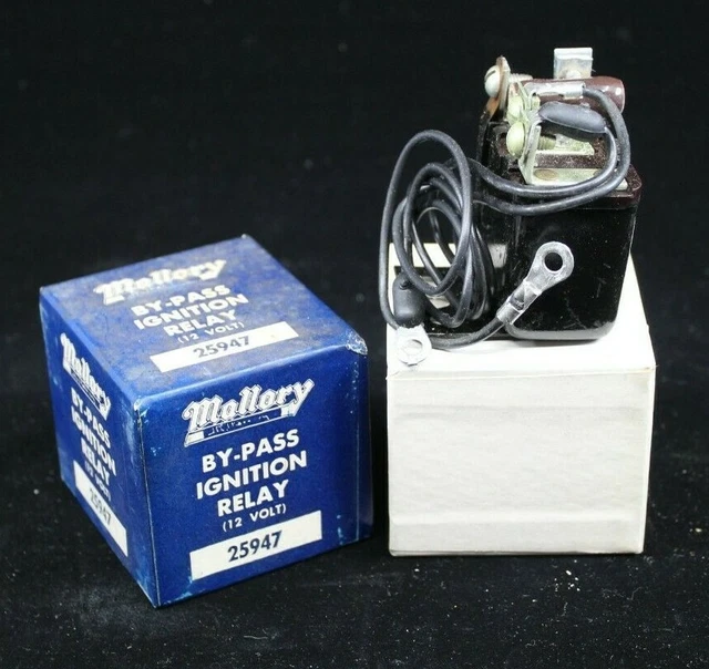 NOS MALLORY BYPASS Ignition Relay 196061 12 VOLT vintage hot rod