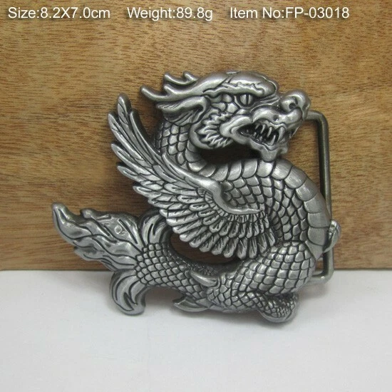 Boucle De Ceinture Biker Western GRIZZLY En Métal Galvanisé - Style Ovale, Thème Animal, Taille Universelle