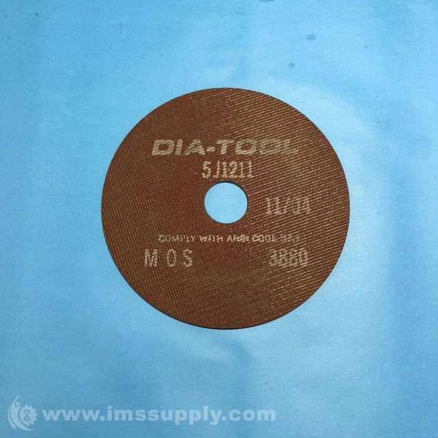 Dia-Tool 5J1211 11/04 Abrasive Disc Cut-Off Wheel, 8'' OD FNIP