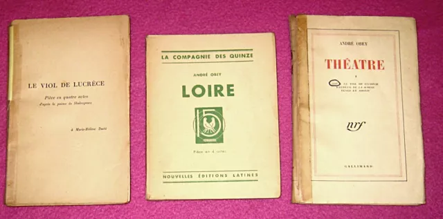 Je brade. André Obey. Le viol de Lucrèce. Loire. Noé.