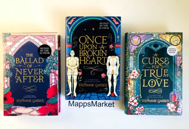 COMPLETE Once Upon a Broken Heart Series SIGNED by Stephanie Garber WATERSTONES