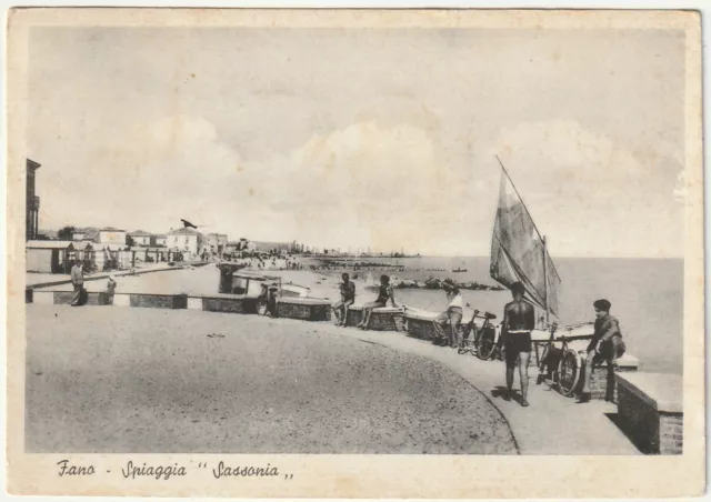 Fano - Pesaro - Spiaggia "Sassonia" - Viagg. 1957 -61869-