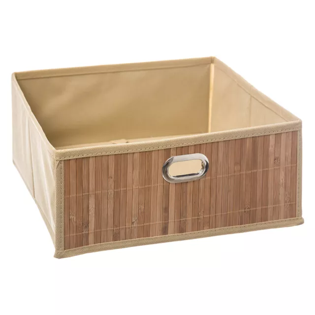 Caja de Almacenamiento 5five 31 x 31 x 13.5 cm Baños Natural Bambú 31 x 31 x