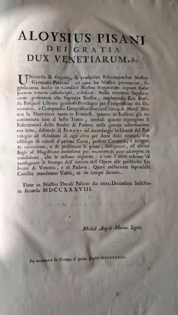 LIBRO 1737 Geografia Veneto Verona Vicenza Venezia Treviso Trieste Zara Trento